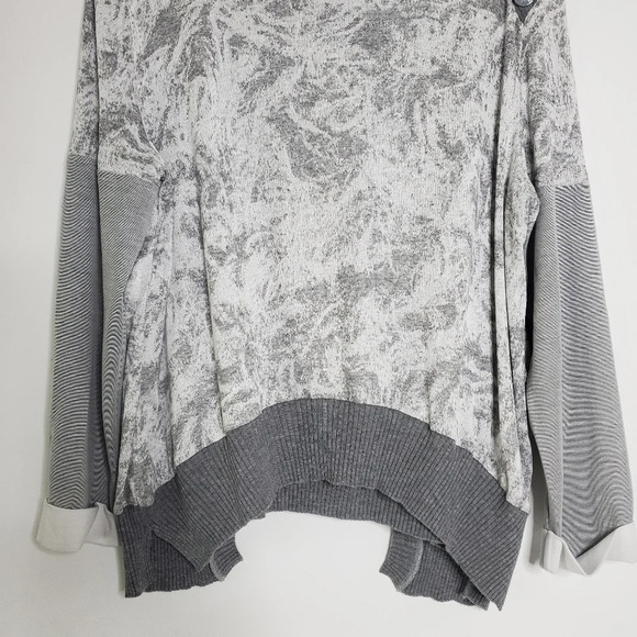 Tricot Chic Made In Italy Pullover Sweater Size 10 Gray Textured Casual Chic Top - Picture 6 of 11